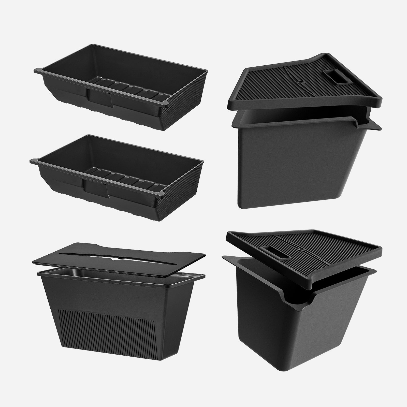 3W Custom storage box set compatible with Tesla Model Y (2021-2023 for VIN Starting with LAW) -8PCS 3w