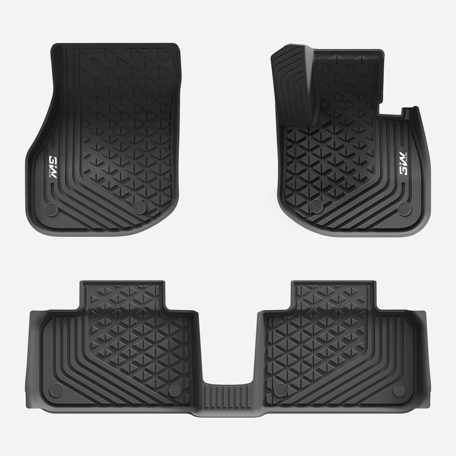 3W All Weather Floor Liners for BMW iX1 U11 2023-2025 U11 RHD 3w 1st&2nd Row Mats