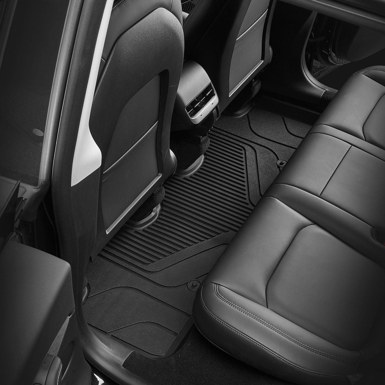 3W Custom Car Floor Mats All Weather Floor Liners, Boot Liners and Back Seat Cover Full set 9PCS for Tesla Model Y 2021-2024 RHD 3w