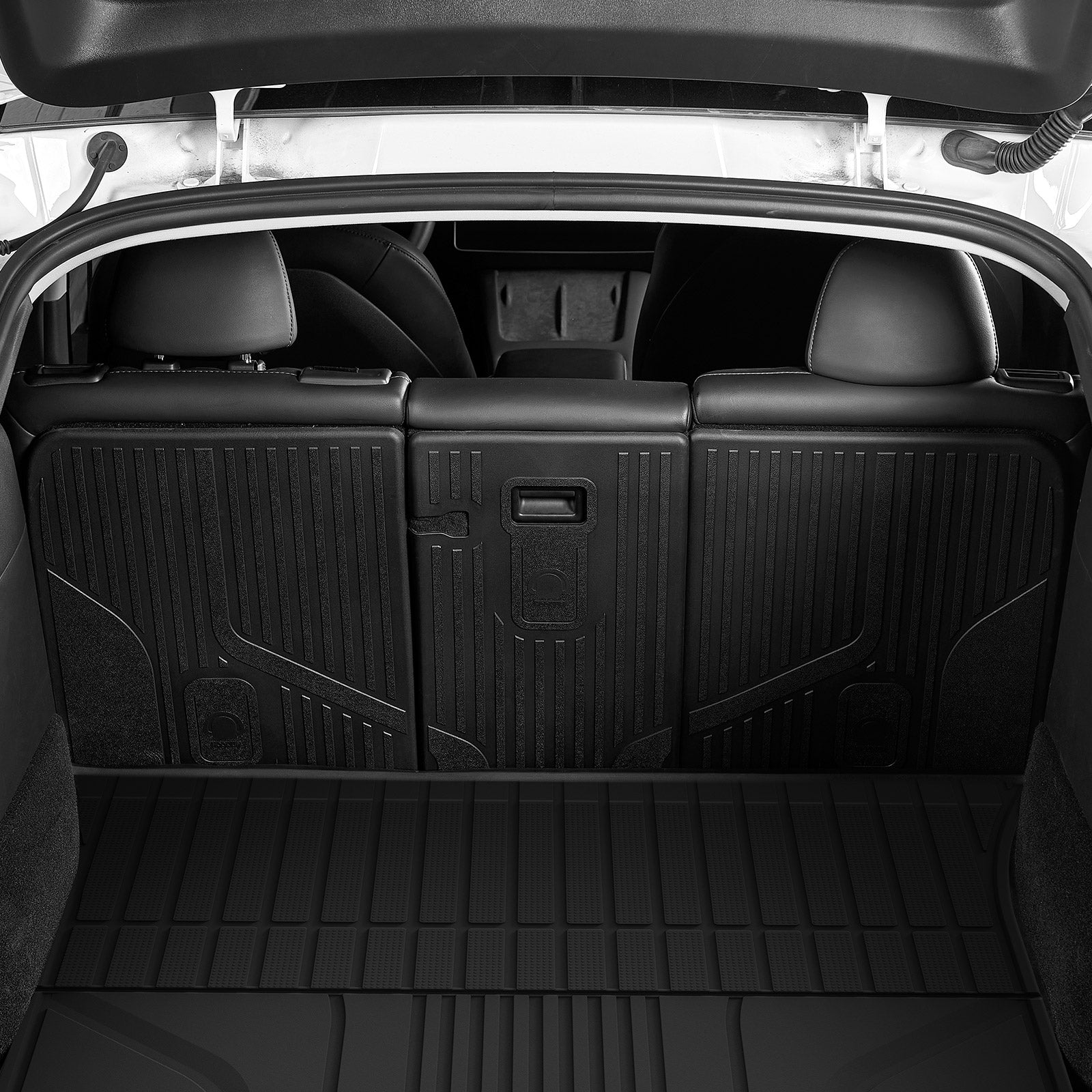 3W Custom Car Mats All Weather Back Seat Cover for 2021-2024 Tesla Model Y  3w