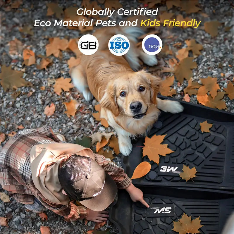 3W Double Layer Car Mats for Hyundai IONIQ 5 With Carpets 2021-2026 RHD (For sliding center console only) 3w