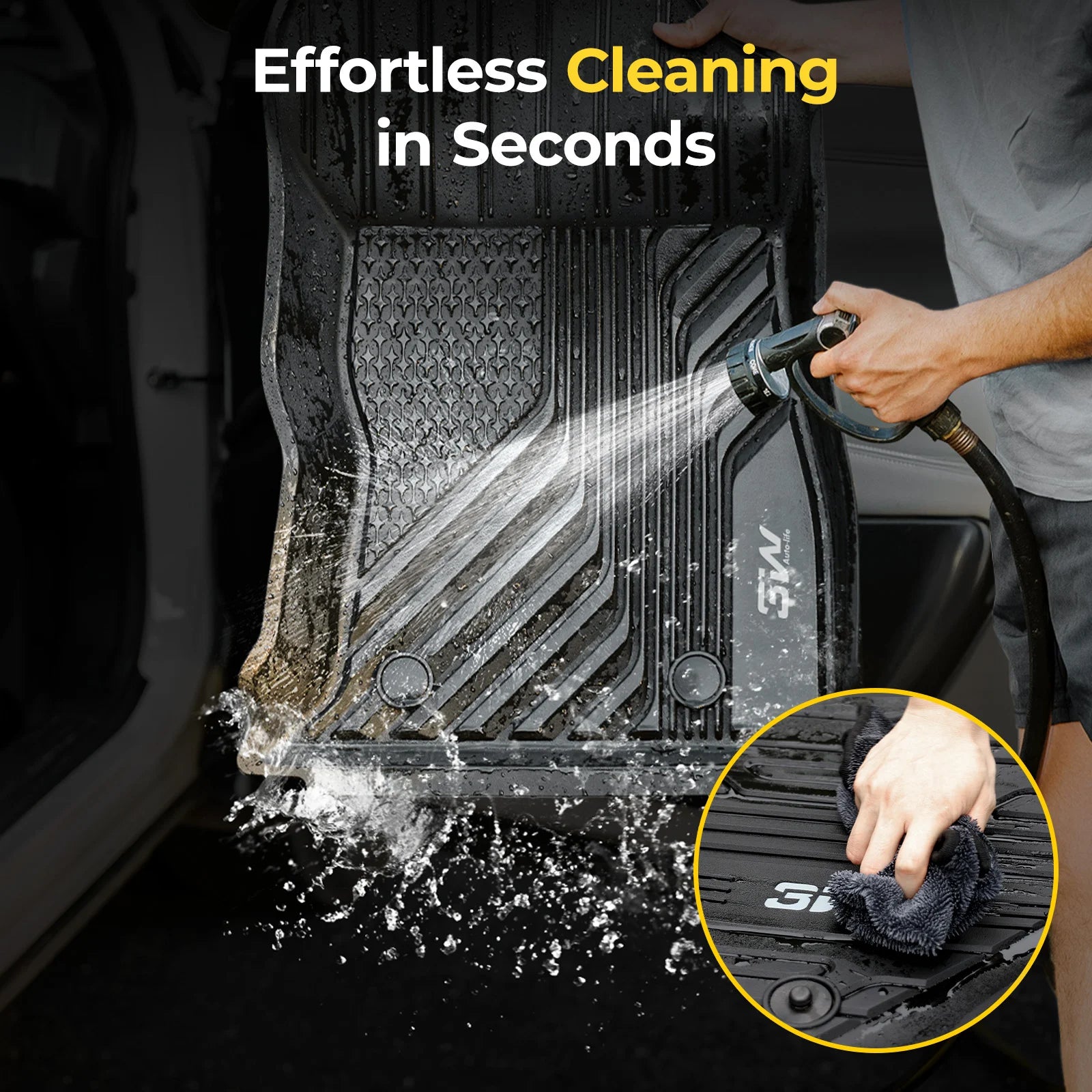 3W All Weather Car Mats For Volkswagen Tiguan Hybrid 2025-2026 3Wliners UK