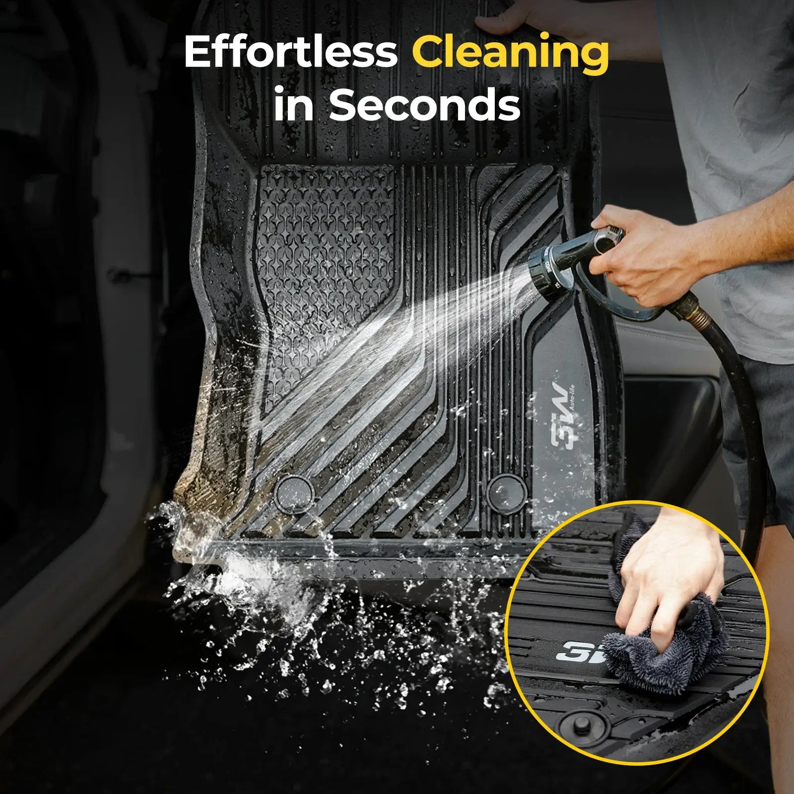 3W Custom All Weather Auto Mats for Peugeot 3008 2024-2025 3Wliners UK