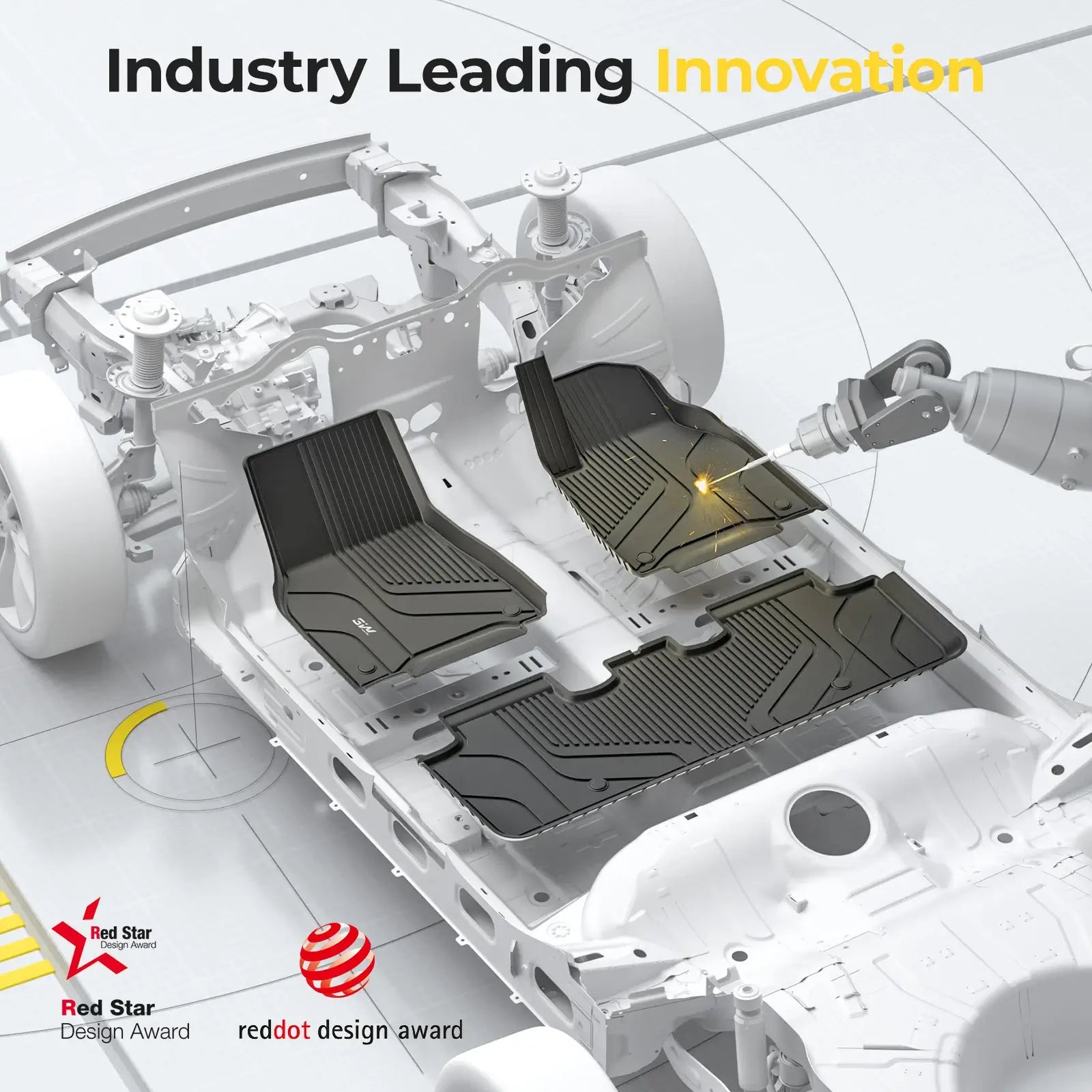 3W Double Layer Mats for Land Rover Defender 110 5-Seater With Carpets 2020-2026 RHD 3Wliners