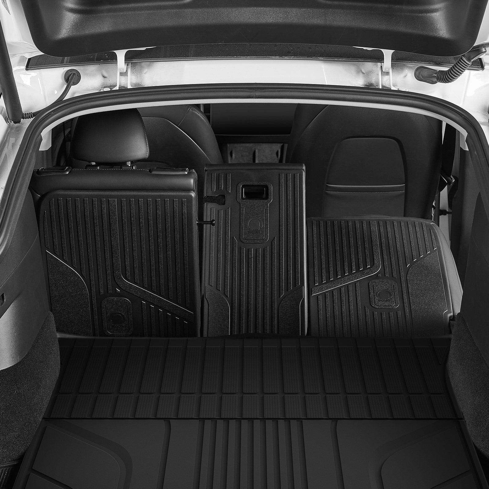 3W Custom Car Mats All Weather Back Seat Cover for 2021-2024 Tesla Model Y  3w