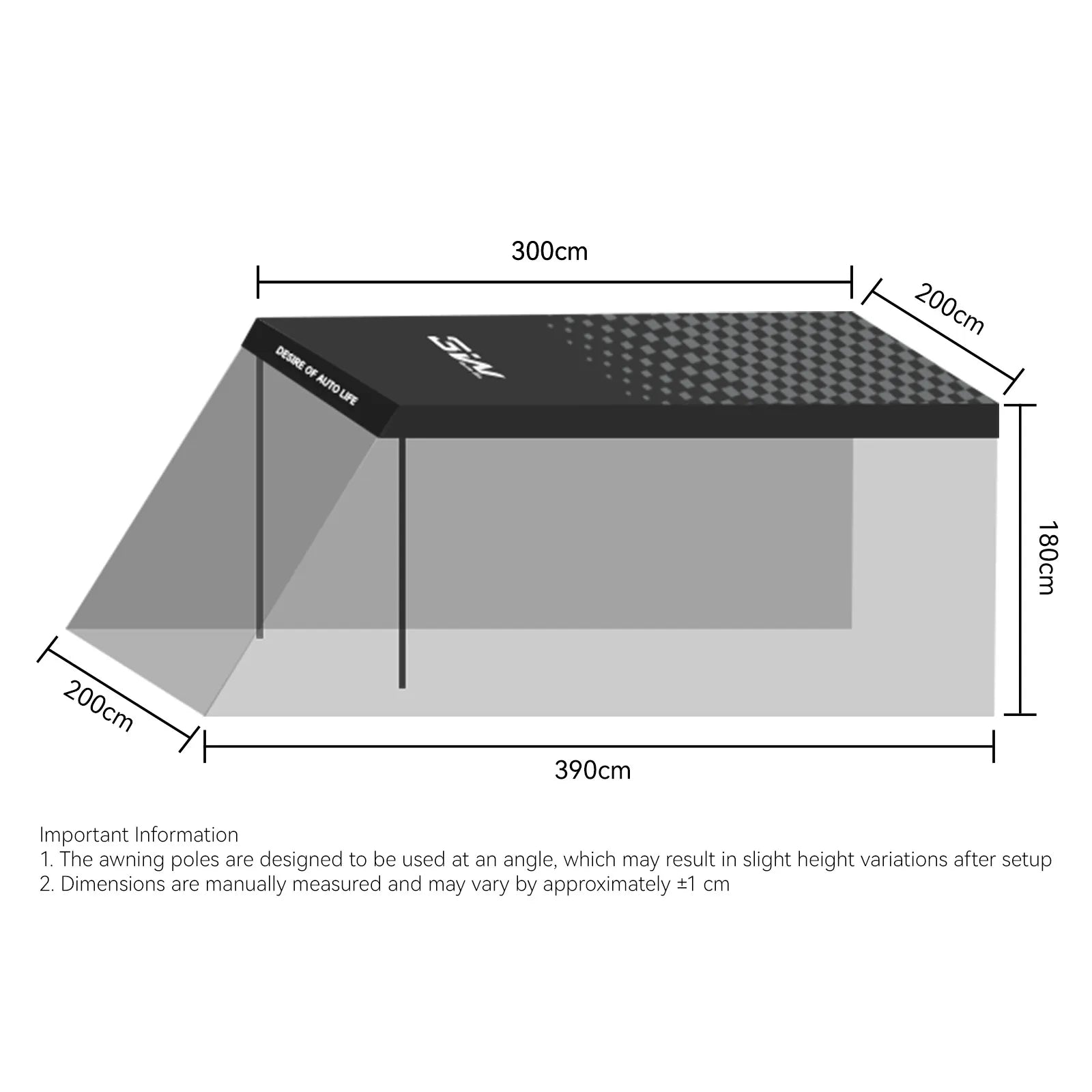 Universal Car Tailgate Awning 3Wliners UK