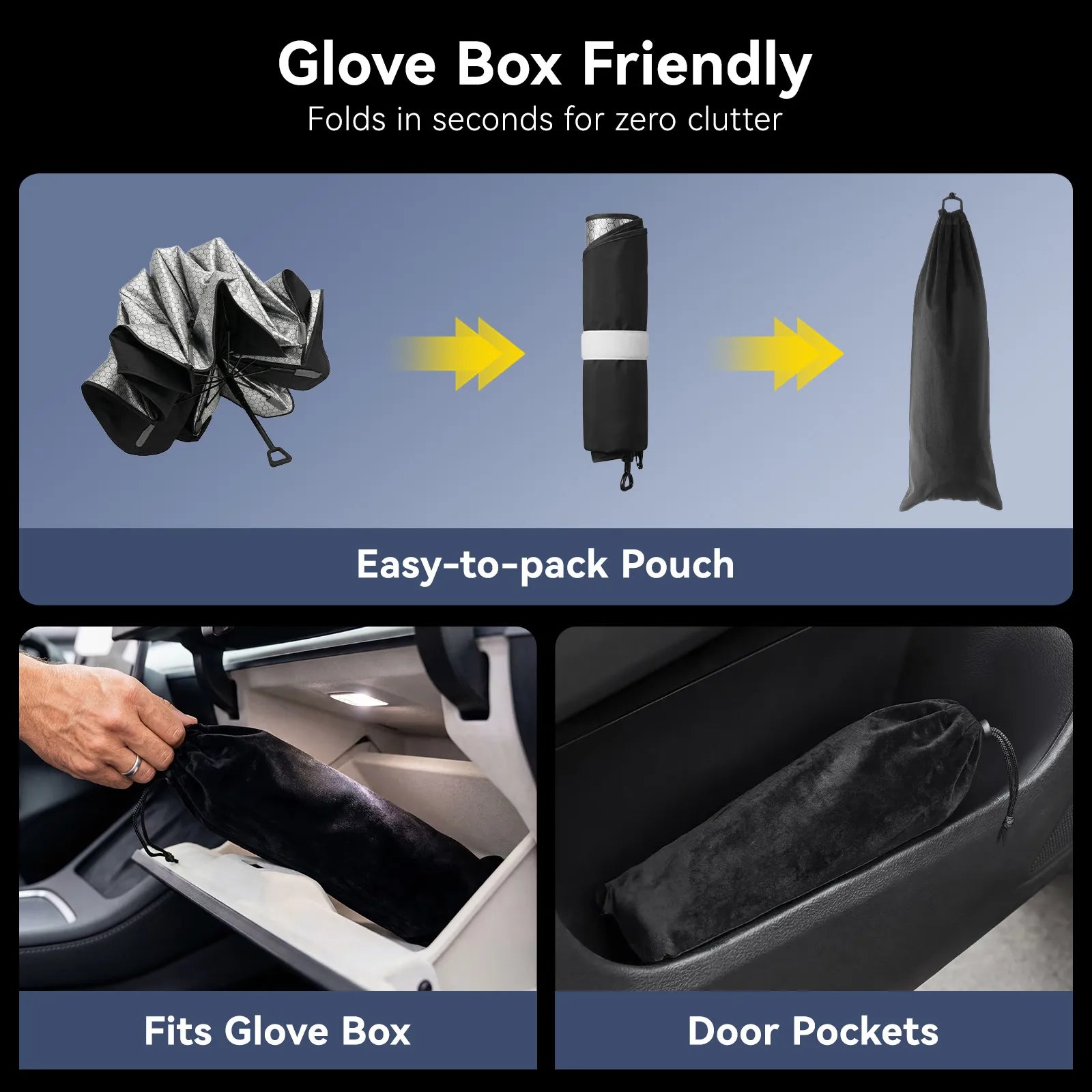 Front Windshield Sunshade Umbrella (Universal Fit) 3Wliners UK