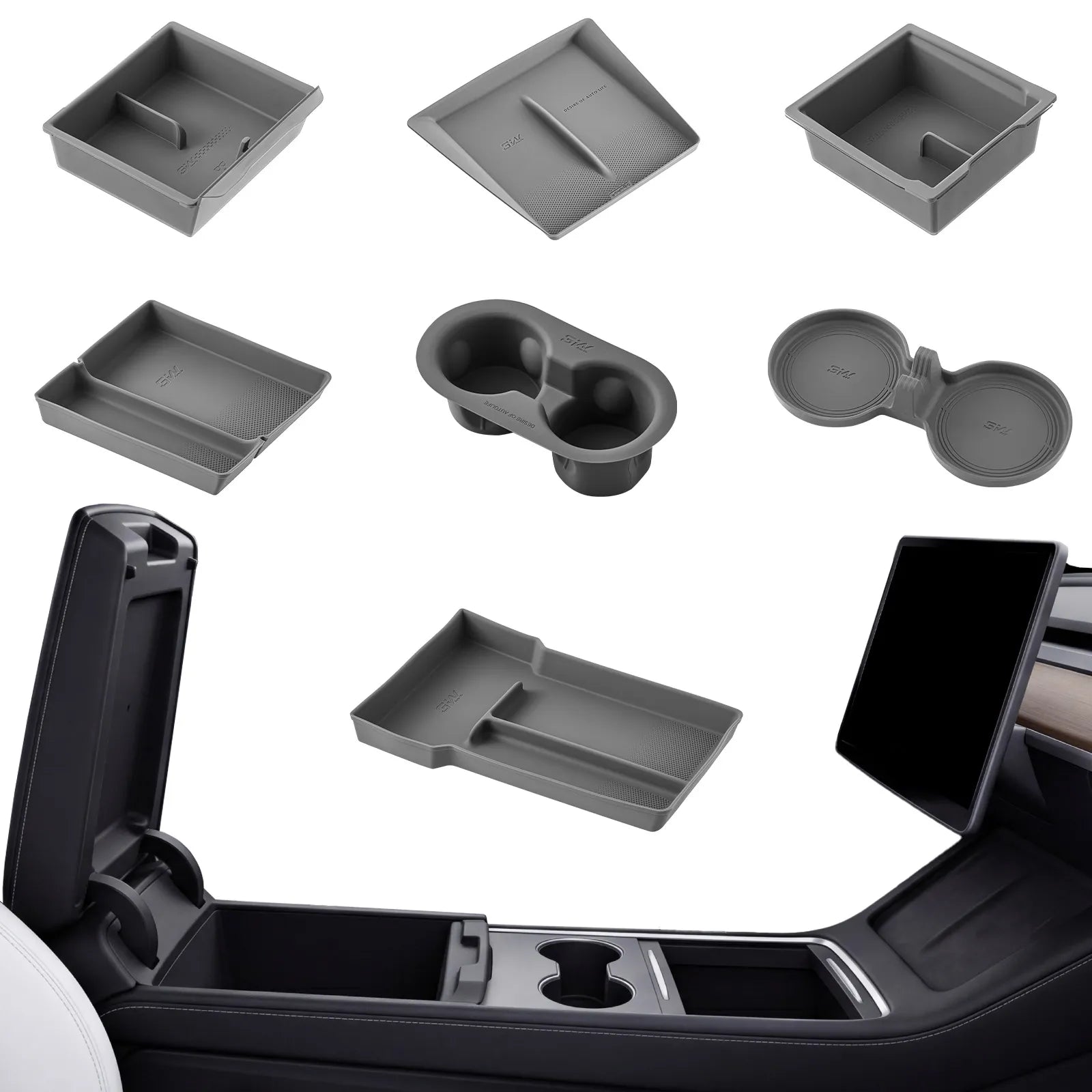 Interior Organiser Set for Tesla Model Y Juniper 2025-2026 3Wliners UK