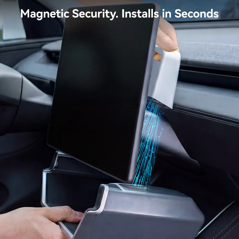 Magnetic Under-Screen Storage Box for Tesla Model Y Juniper 2025-2026 3Wliners UK