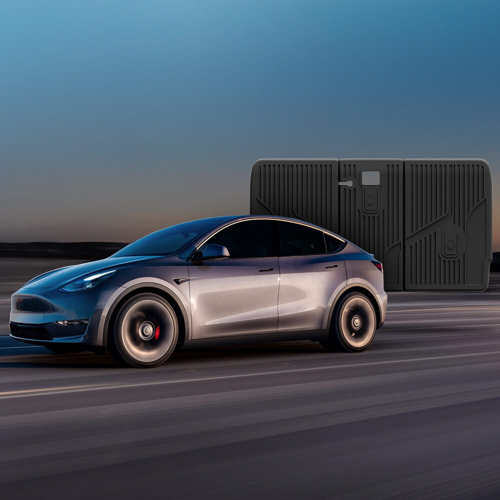 3W Custom Car Mats All Weather Back Seat Cover for 2021-2024 Tesla Model Y  3w