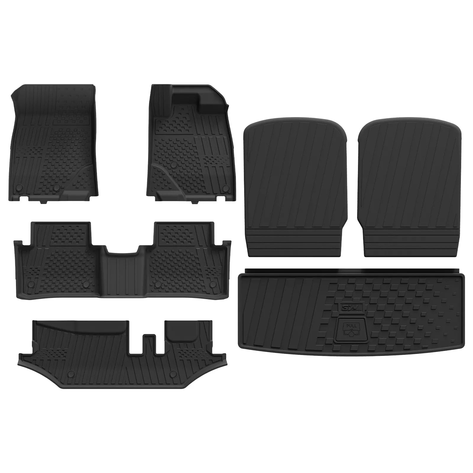 3W Custom All Weather Auto Mats for Peugeot 5008 2024-2026 3Wliners UK 1st&2nd&3rd Row Mats+Boot Liner+Back Seat Cover