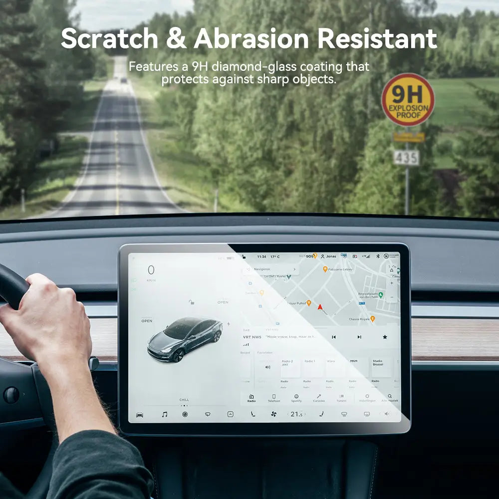 Tempered Glass Screen Protector for Tesla Model Y Juniper and Model 3 Highland 3Wliners UK