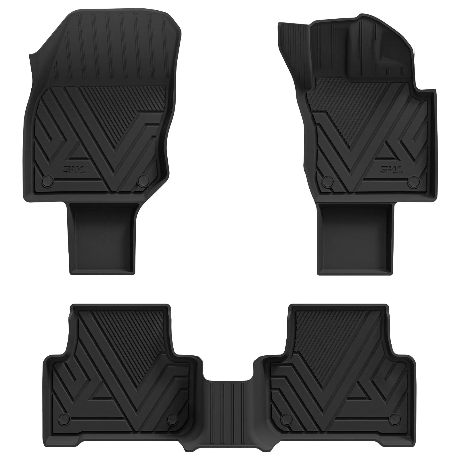 3W All Weather Car Mats For Volkswagen Tiguan 2025-2026 RHD 3Wliners UK Plug-in Hybrid 1st&2nd Row Mats