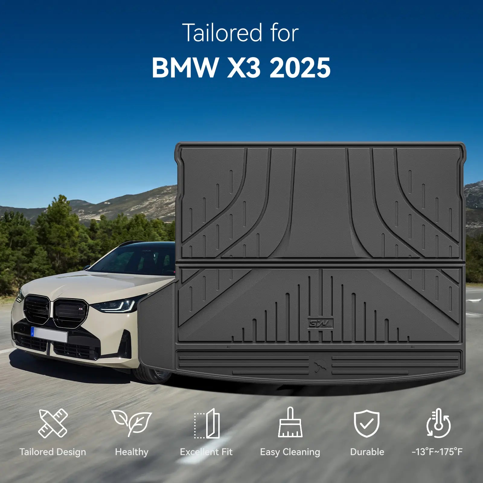 3W Custom All Weather Boot Liners for BMW X3 2025 3Wliners UK