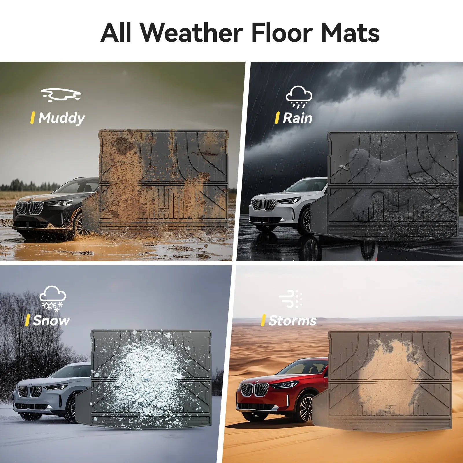 3W Custom All Weather Car Mats for BMW X3 G45 2025-2026 3Wliners UK