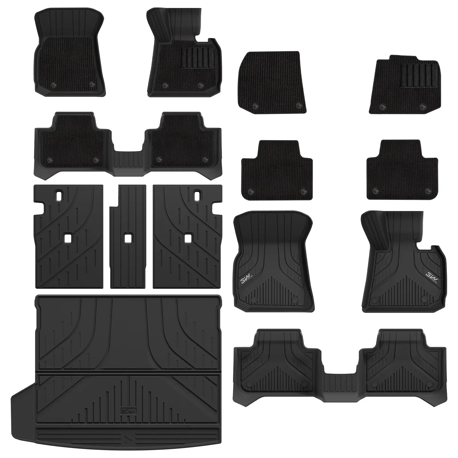 3W Custom All Weather Car Mats for BMW X3 G45 2025-2026 3Wliners UK 1st&2nd Row Mats+Carpets+Back Seat Cover+Boot Liners