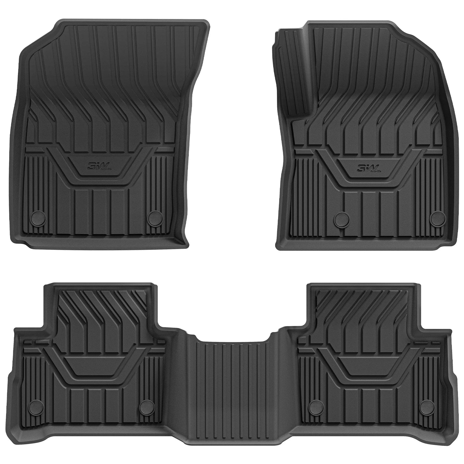 3W All Weather Car Mats For Nissan Qashqai 2021-2025 RHD【Not For E-power and J11】 3Wliners UK 1st&2nd Row Mats