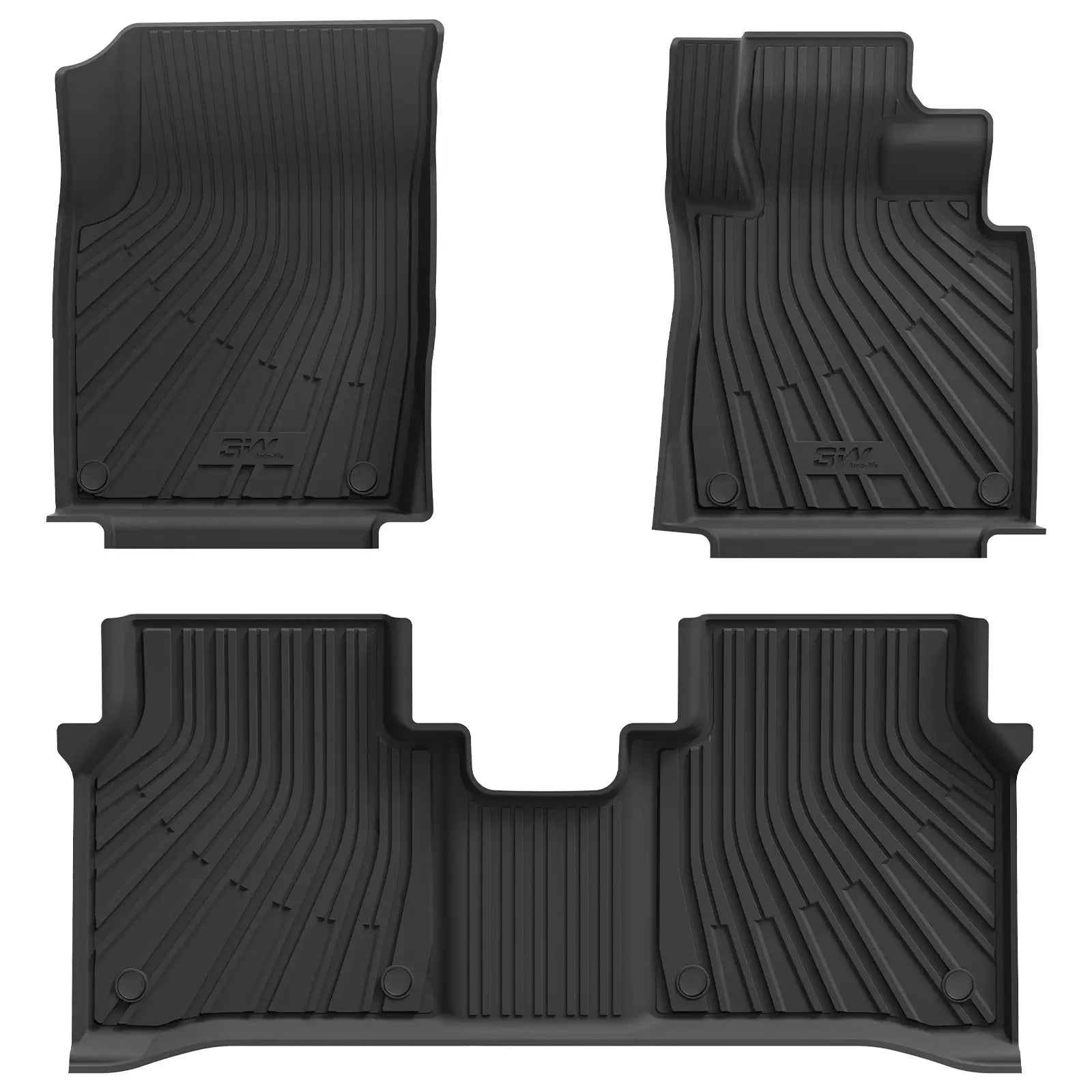 3W Custom All Weather Car Mats for Volkswagen ID.7 2024-2025 3Wliners UK 1st&2nd Row Mats