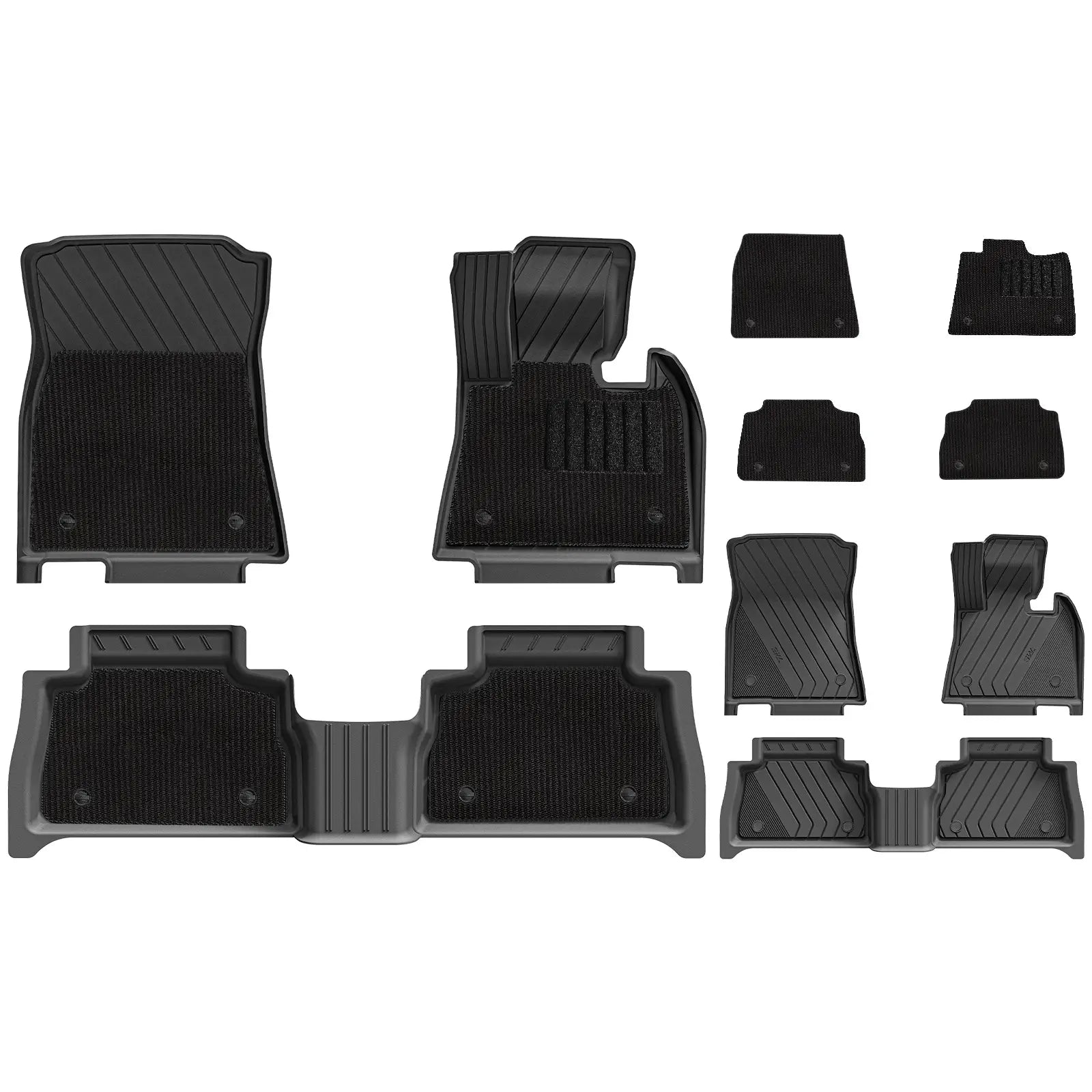 3W Custom All Weather Car Mats For BMW X6 G06 2019-2026 RHD 3Wliners UK 1st&2nd Row Mats+Carpets