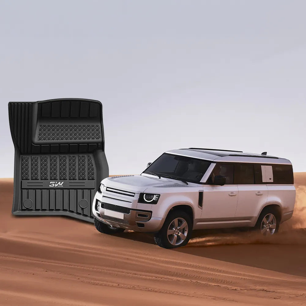 3W All Weather Car Mats For Land Rover Defender 130 2020-2025 (Fit for 7 seater and 8 seater) RHD 3Wliners