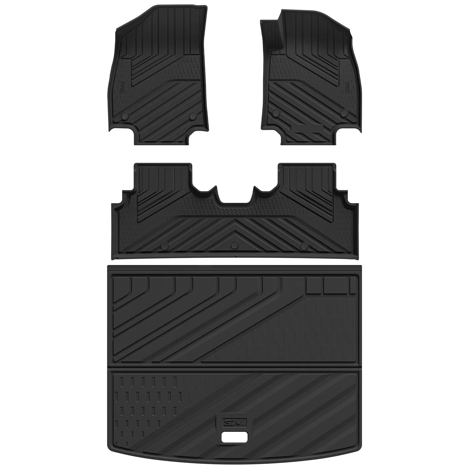 3W All Weather Car Mats For Kia EV3 2024-2026 RHD 3Wliners UK 1st&2nd Row Mats+Boot Liners