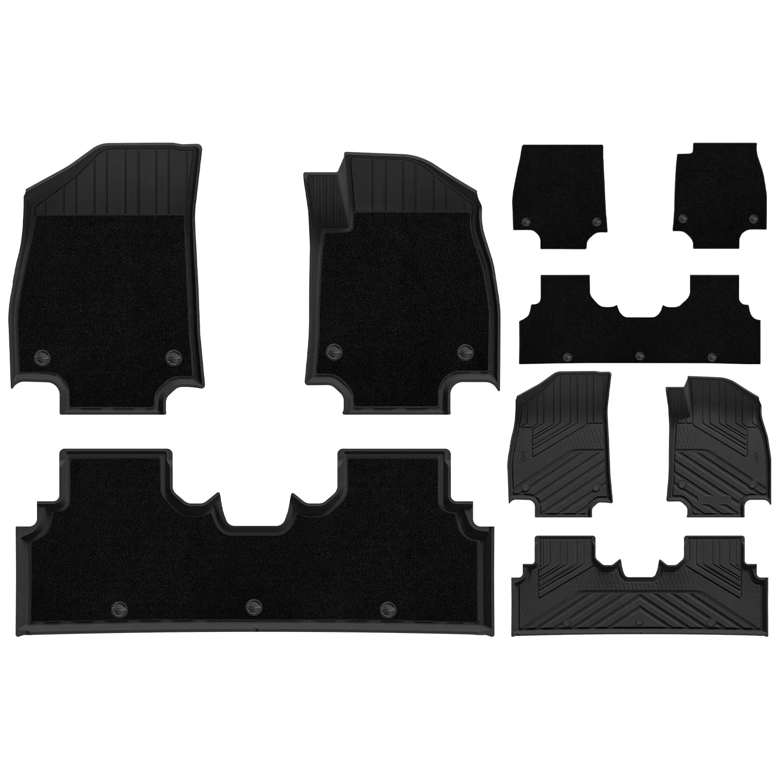 3W All Weather Car Mats For Kia EV3 2024-2026 RHD 3Wliners UK 1st&2nd Row Mats+Carpets