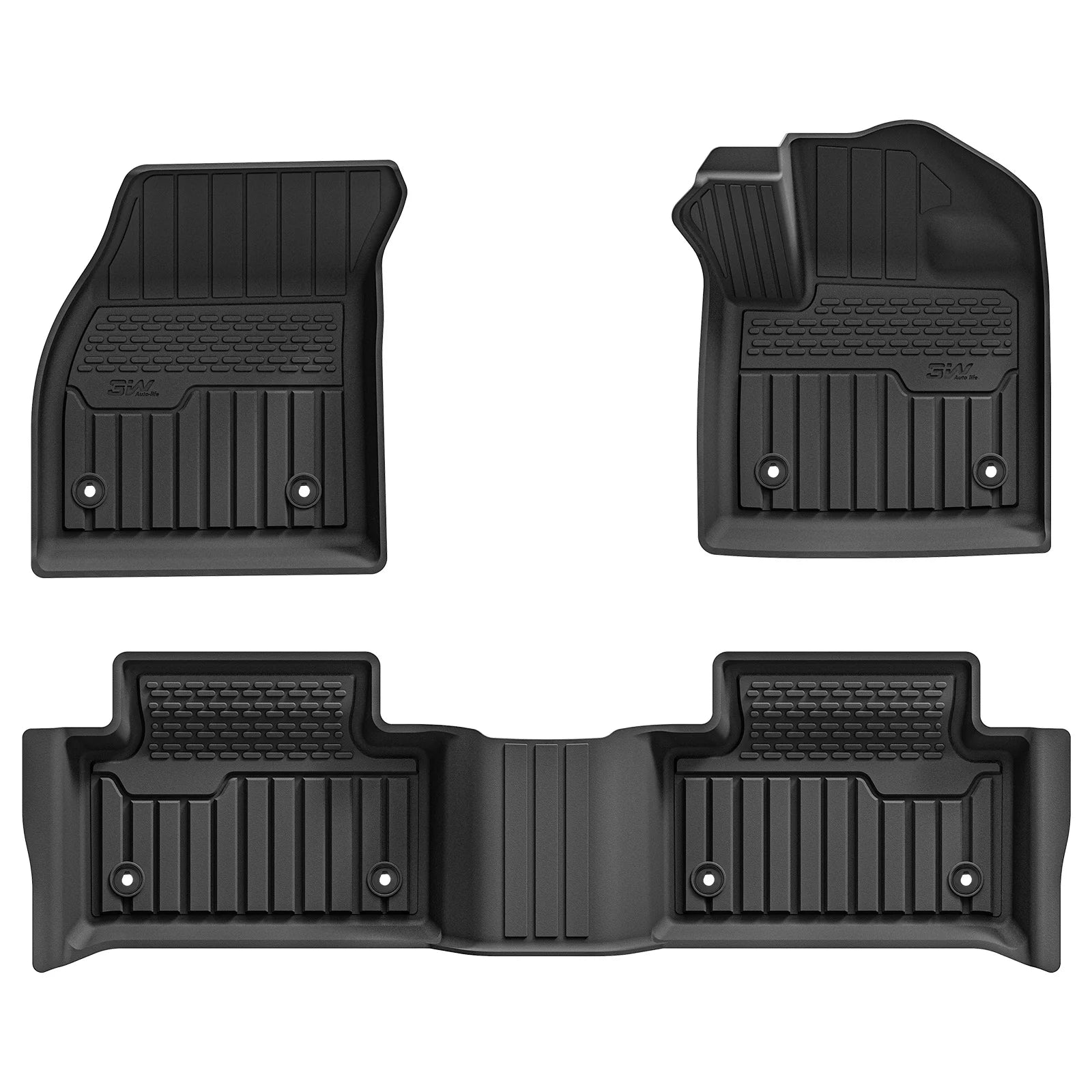 3W Custom All Weather Car Mats for New Range Rover Evoque 2021-2026 RHD 3w 1st&2nd Row Mats