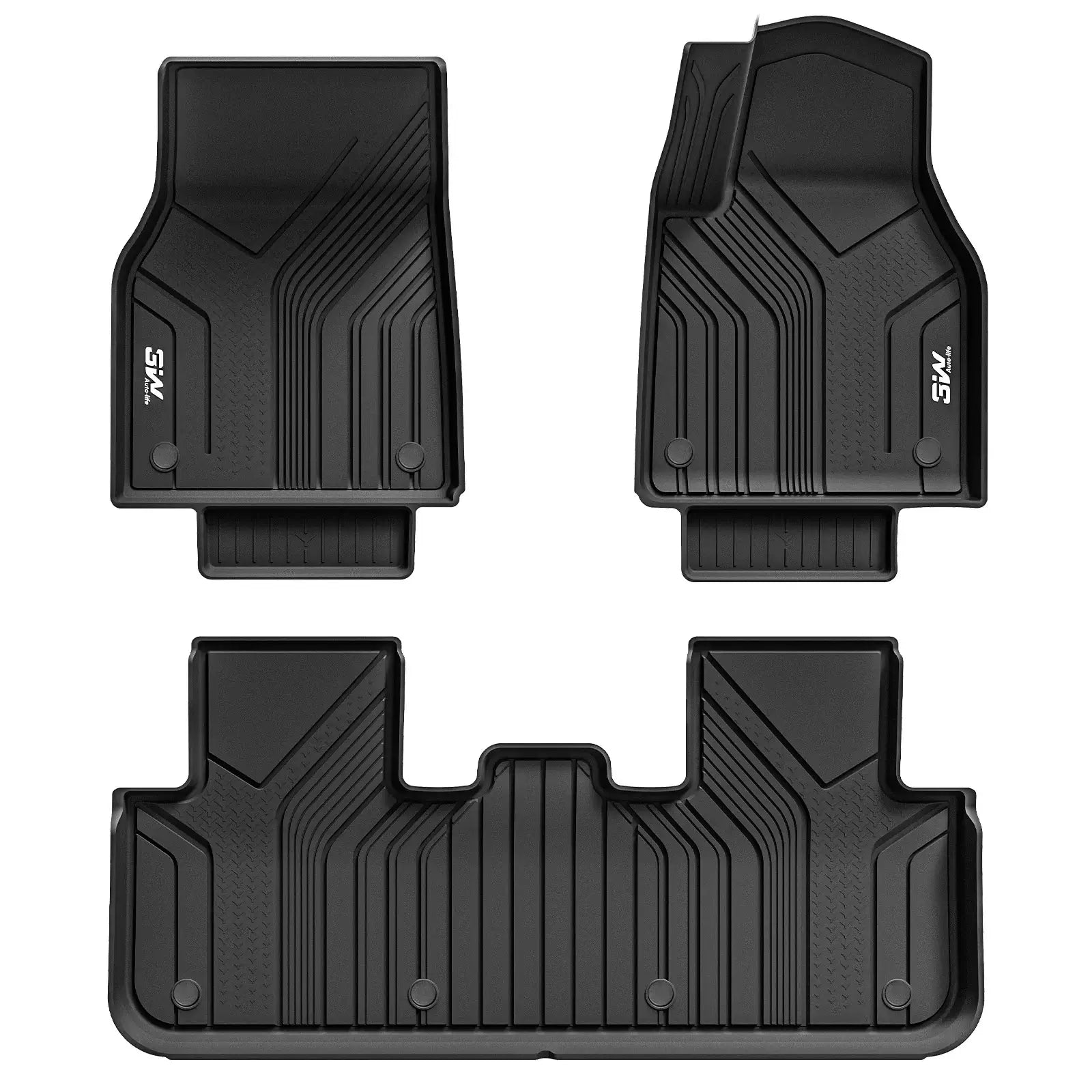 3W All Weather Car Floor Mats For Tesla Model Y Standard 2026 3Wliners UK 1st&2nd Row Mats