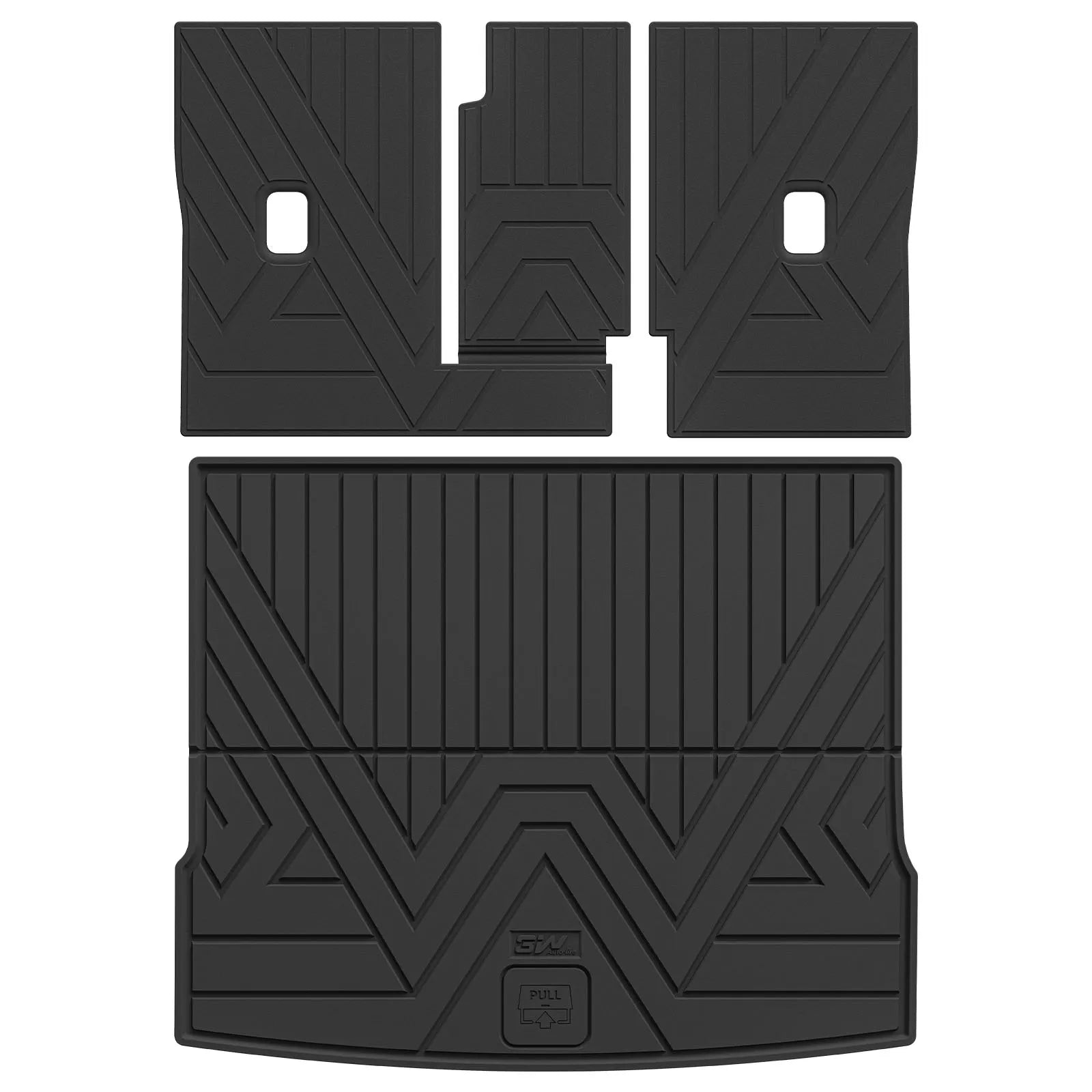 3W All Weather Car Mats For Volkswagen Tiguan 2025-2026 RHD 3Wliners UK Plug-in Hybrid Boot Liners+Back Seat Cover