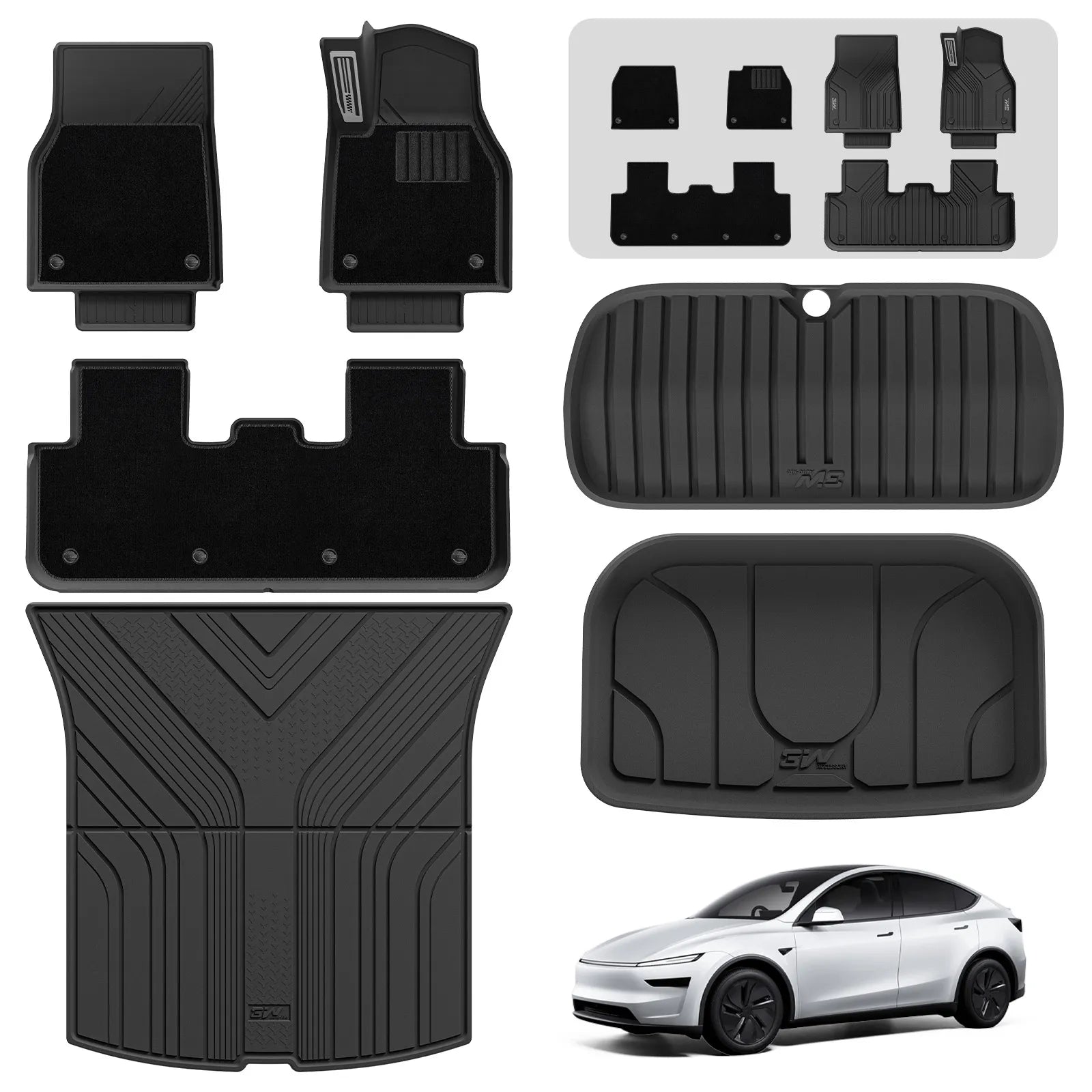 3W All Weather Auto Mats For Tesla Model Y Juniper/Premium/Performance 2025-2026 RHD
