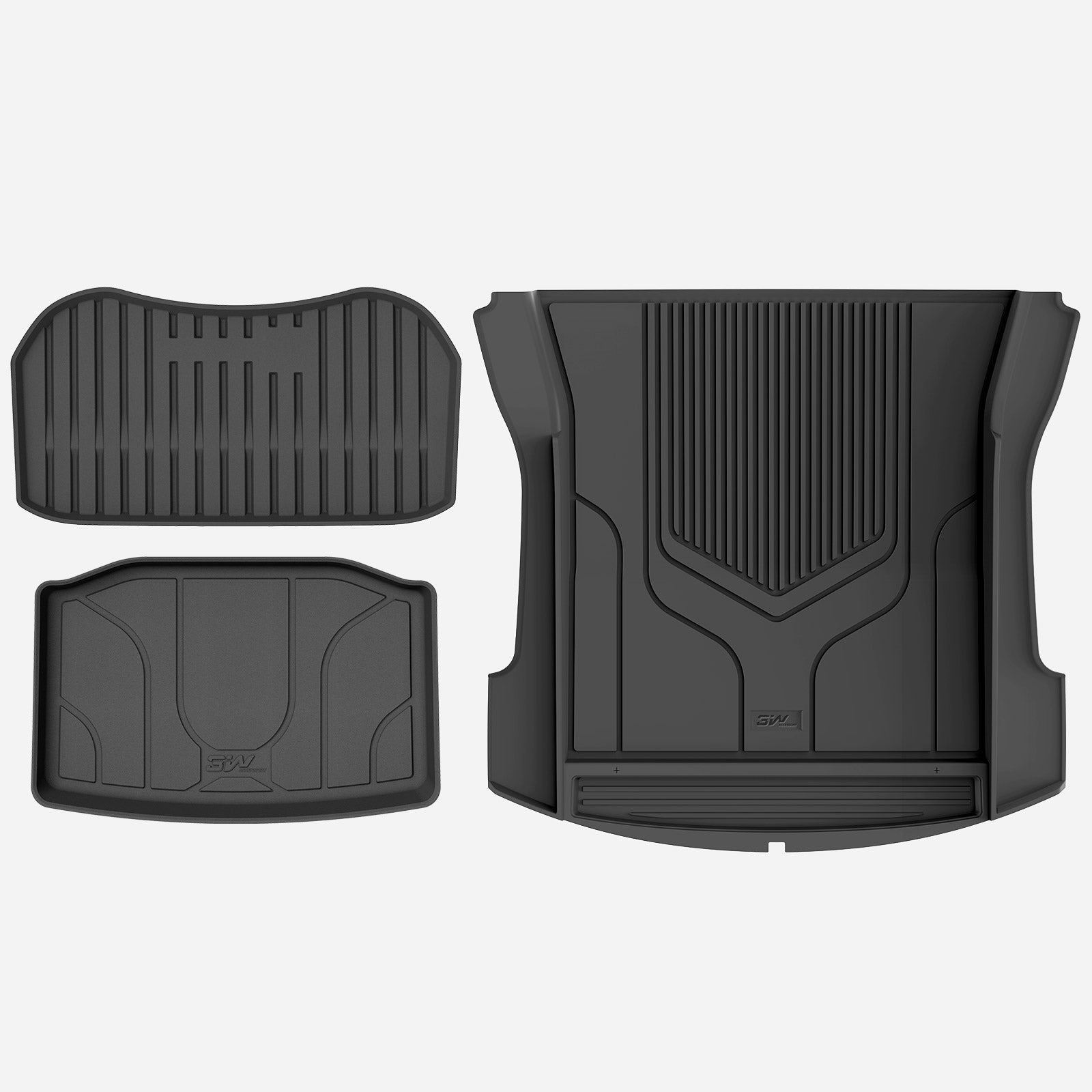 3W Custom All Weather Full Set Boot Liners and Storage Liner for Tesla Model 3 2021-2023 3w