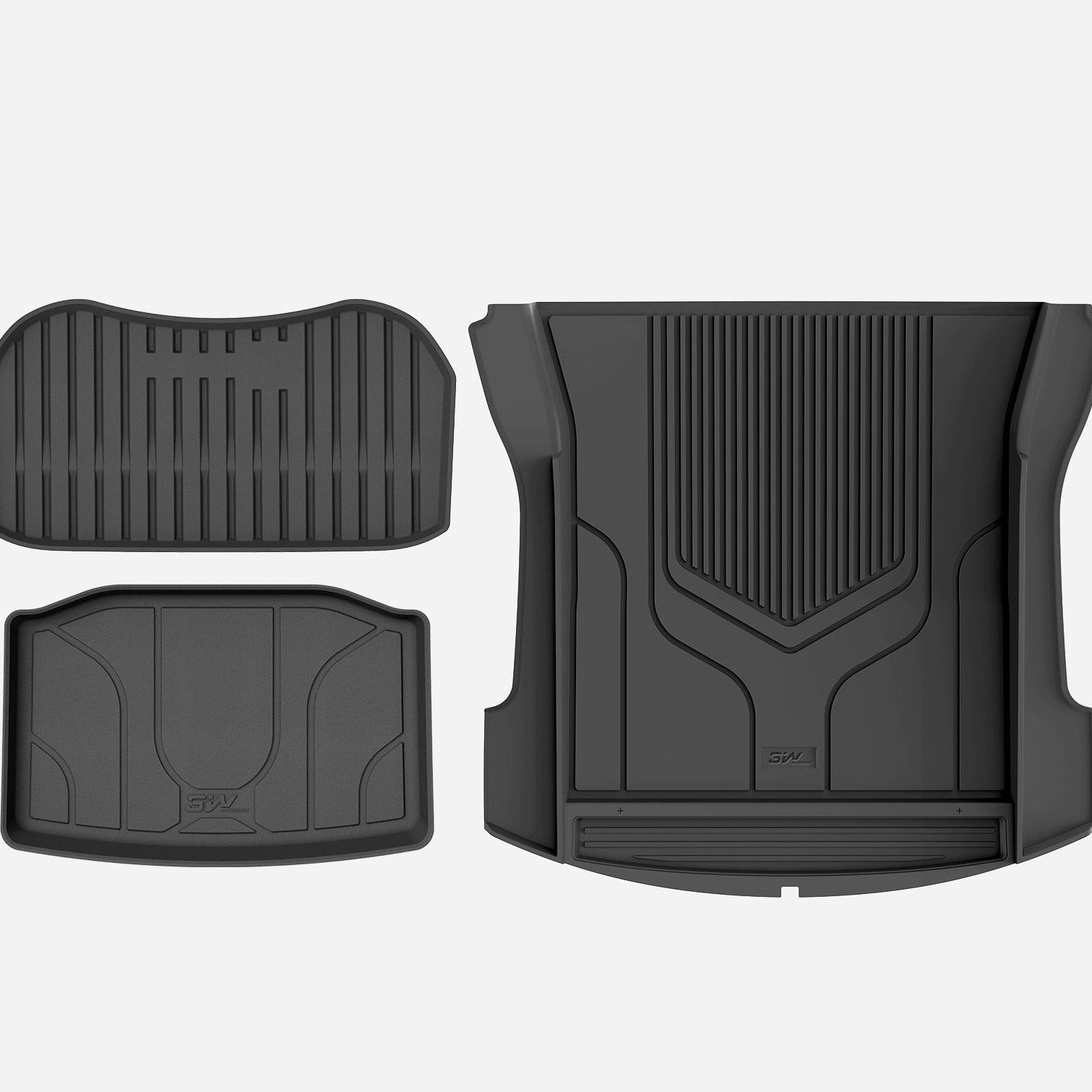 3W Custom All Weather Full Set Boot Liners and Storage Liner for Tesla Model 3 2021-2023 3w