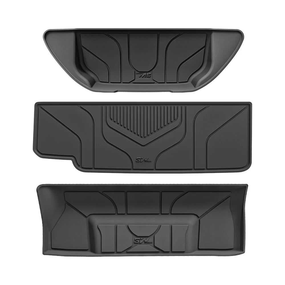 3W Custom All Weather Car Mats for Tesla Model X 6 Seat 2022-2024 LHD 3Wliners Storage&Boot Liners Set