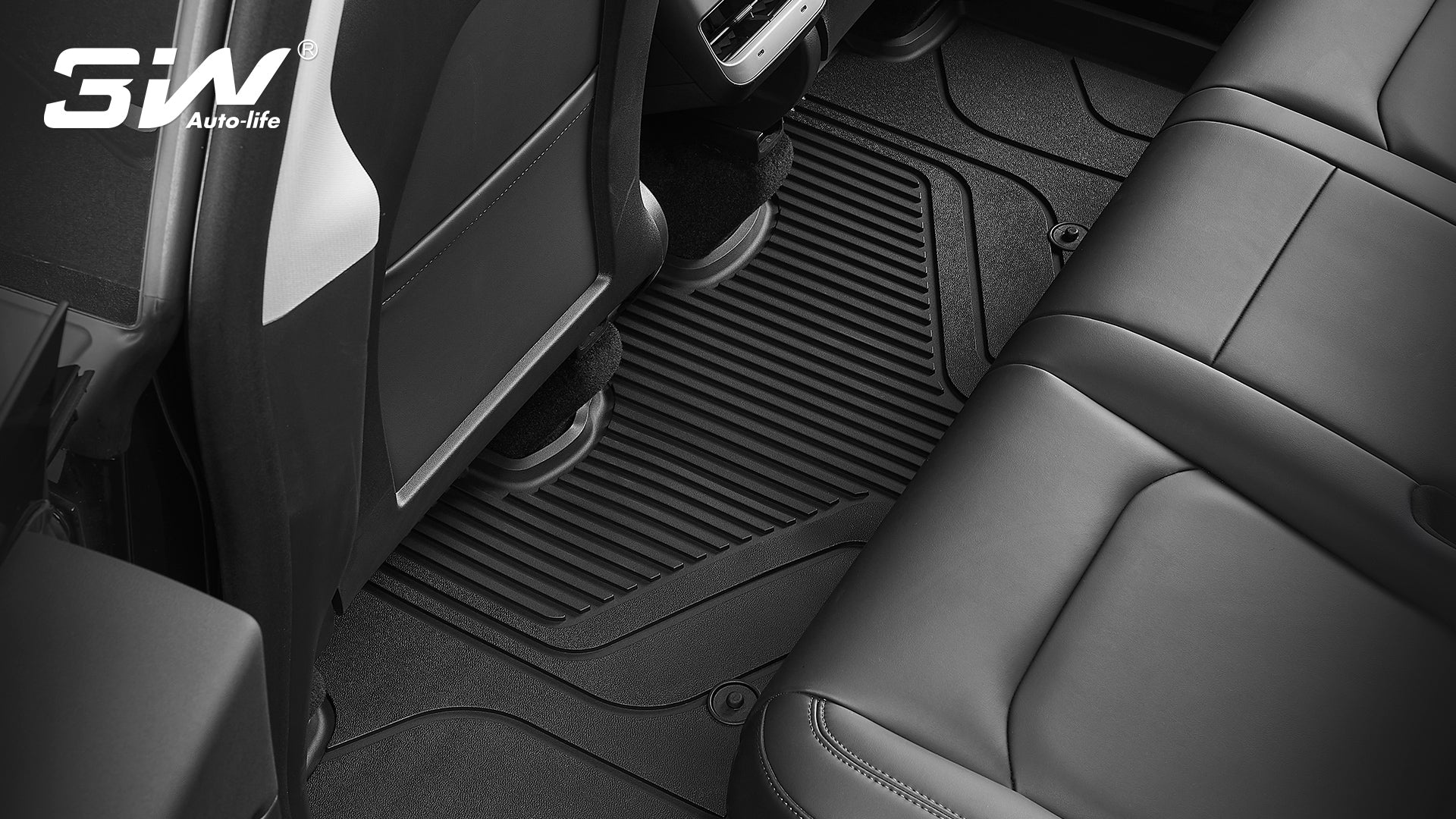 3W Custom Car Floor Mats All Weather Floor Liners for Tesla Model Y 2020-2024 RHD 3w