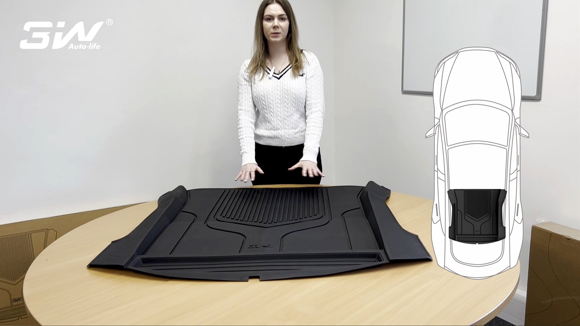 3W Custom All Weather Boot Liner for Tesla Model 3 2017-2023 3w