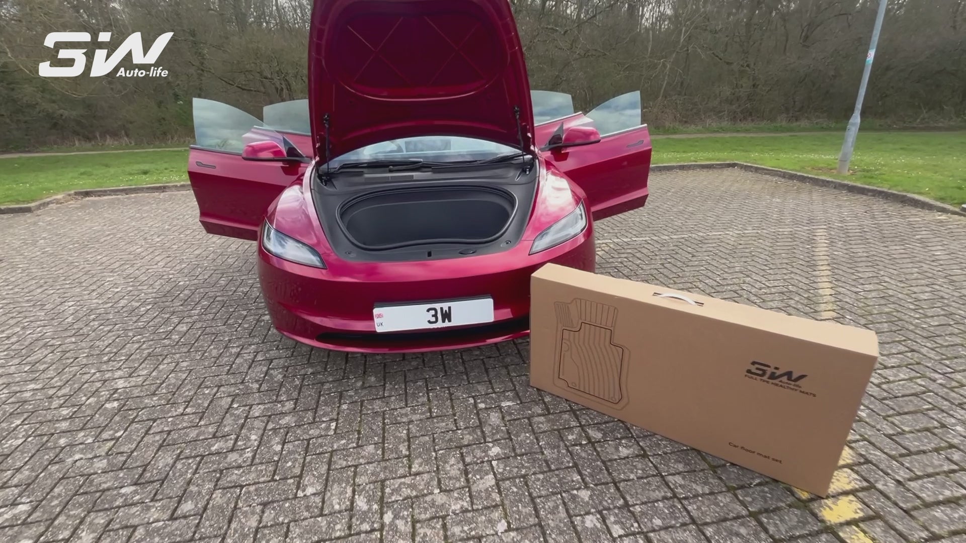 3W Custom Car Floor Mats for New Model 3 Highland 2024-2025 RHD 3w