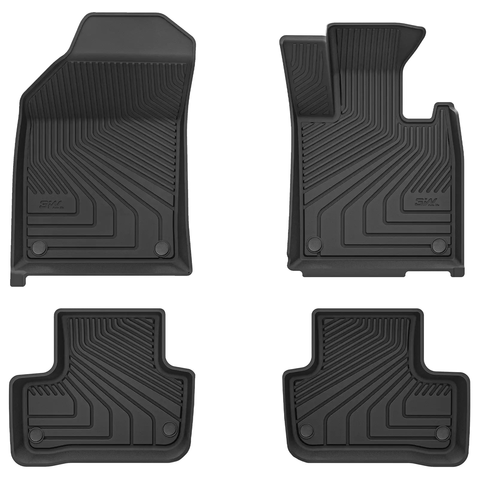 3W Custom All Weather Car Mats for Volvo XC60 2019-2026 RHD 3w Plug-in Hybrid 1st&2nd Row Mats