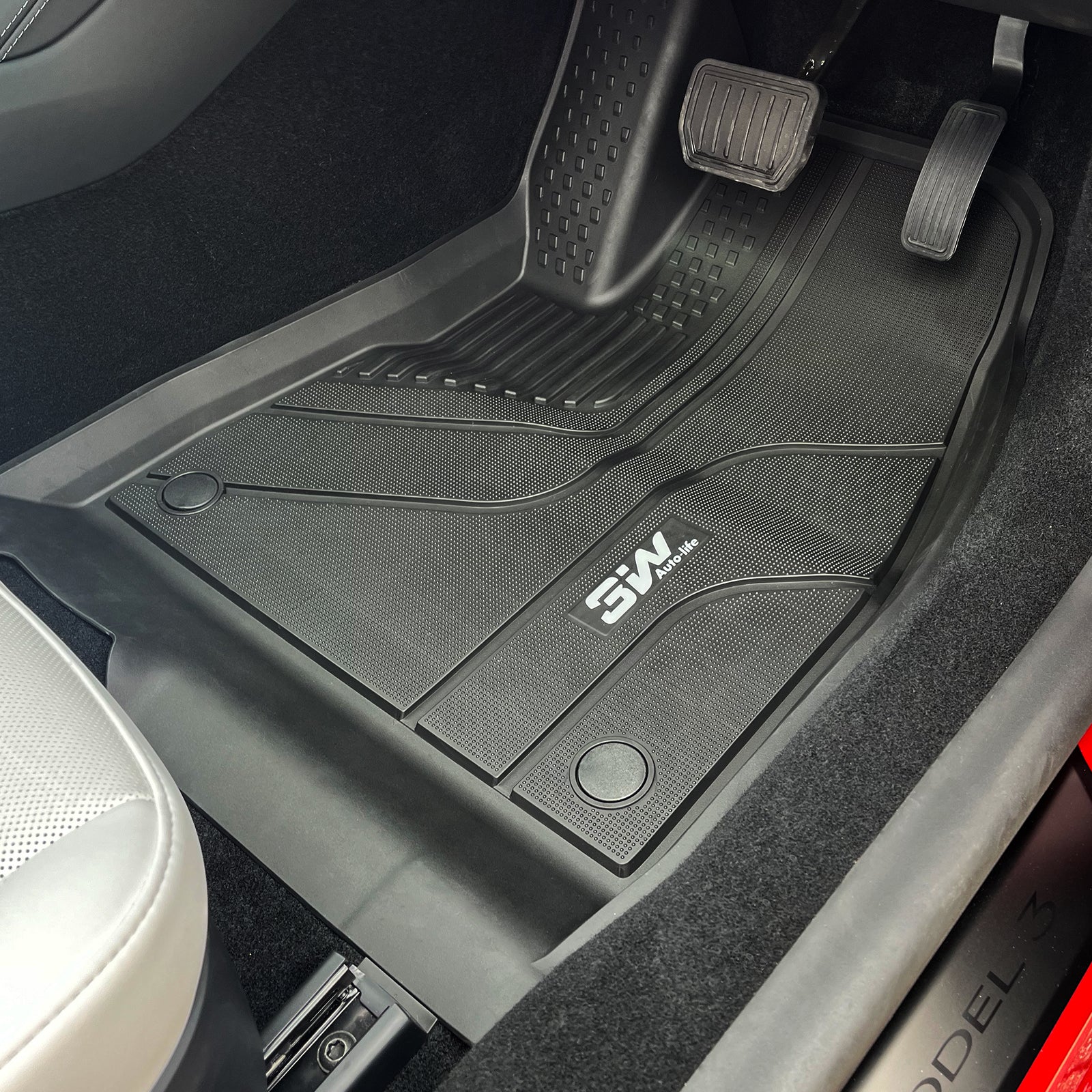 3W Custom Car Floor Mats All Weather Floor Liners, Boot Liners and Storage Liner for 2024 New Model 3 Highland RHD  3w   