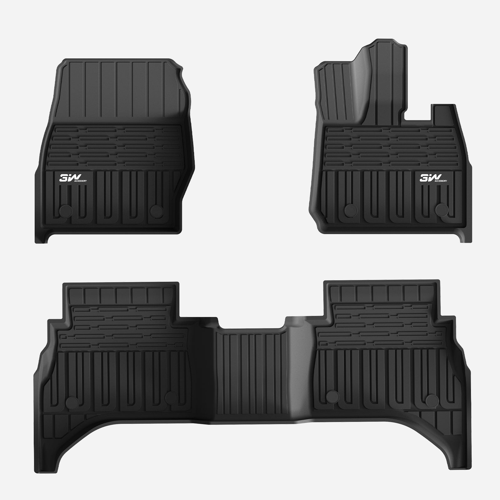 3W Custom Car Floor Mats for Land Rover New Range Rover Sport 2022-2025 RHD 3w 1st&2nd Row Mats