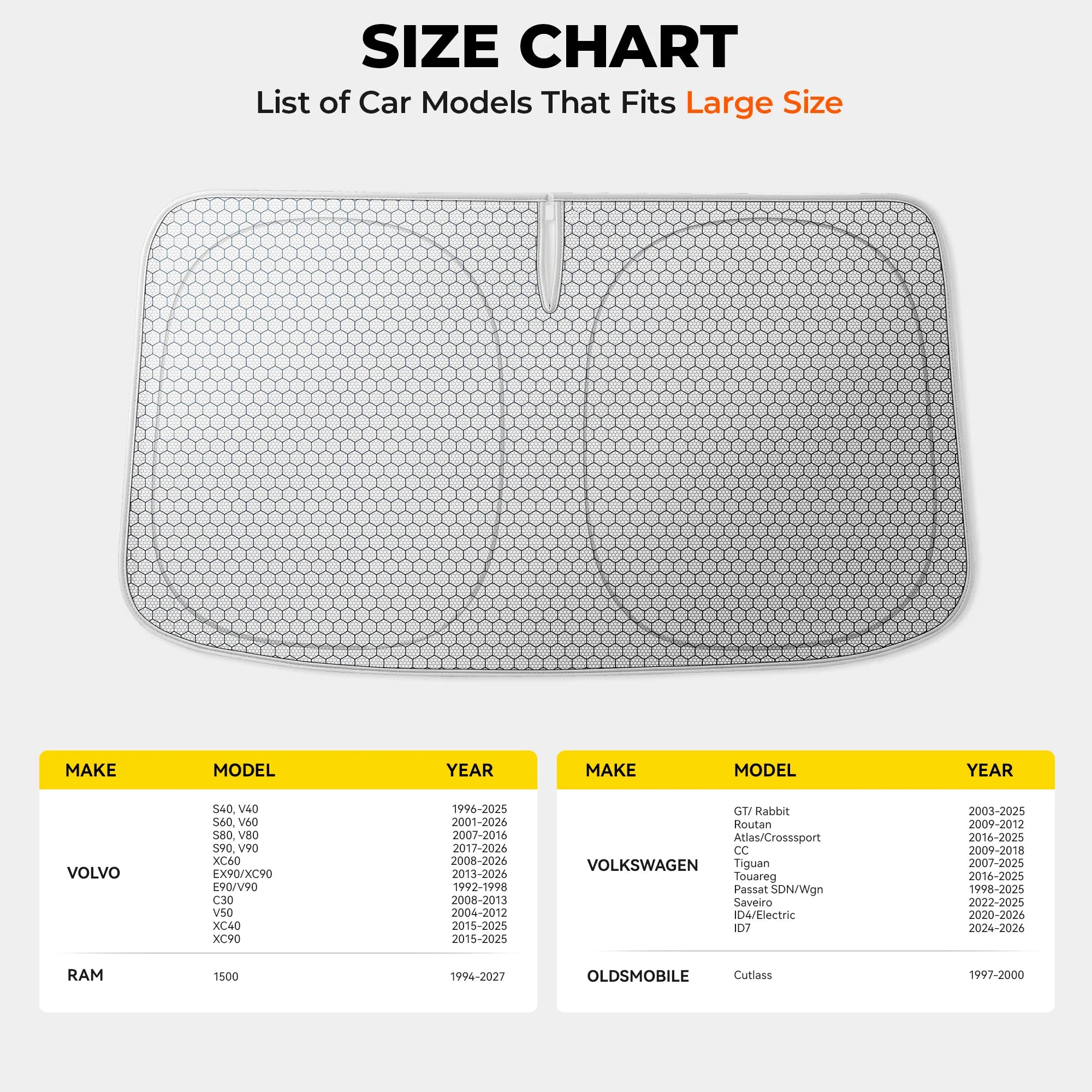 Universal Front Windshield Sunshade 3Wliners UK