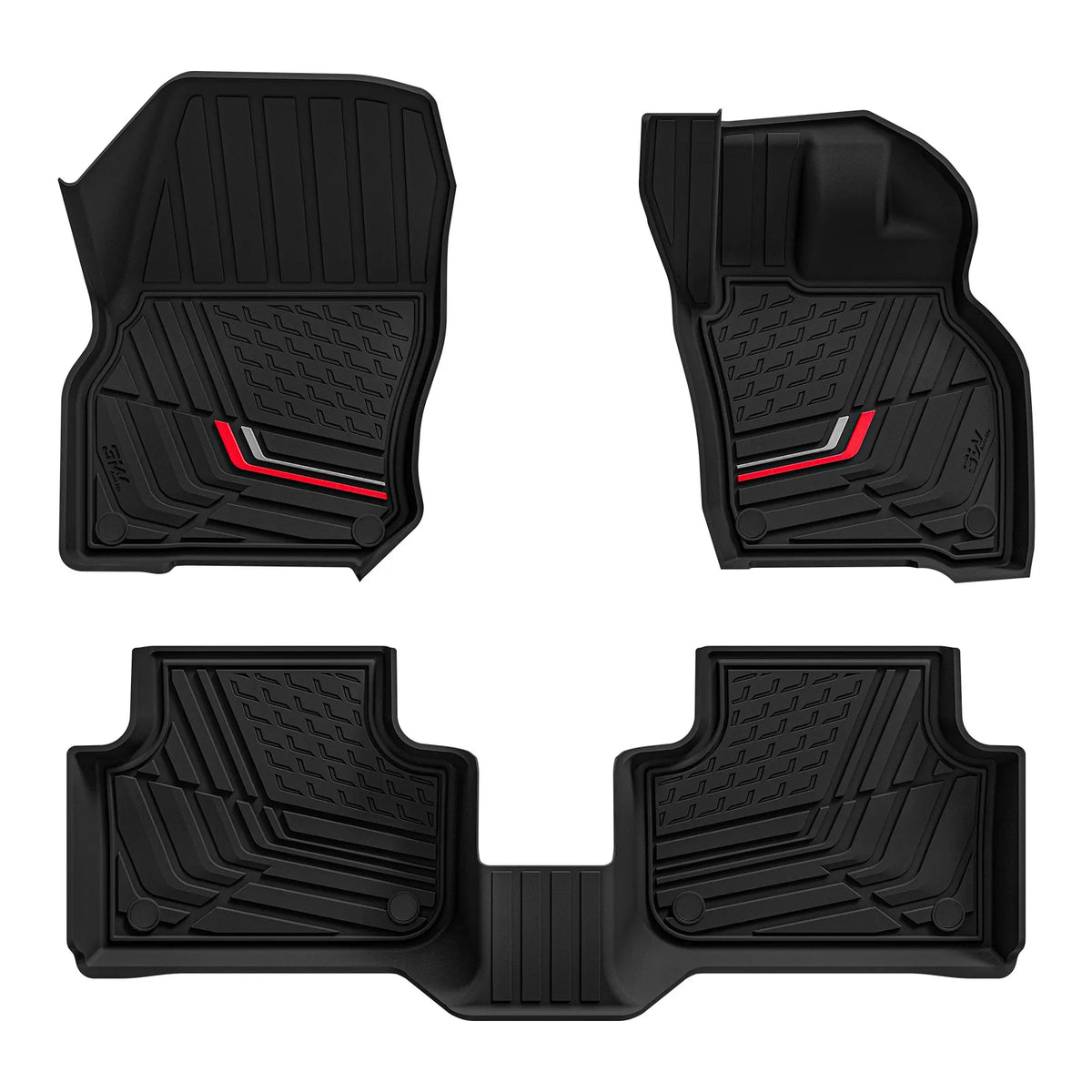 3W Custom All Weather Car Floor Mats for Audi Q3 2026 3w 1st&2nd Row Mats