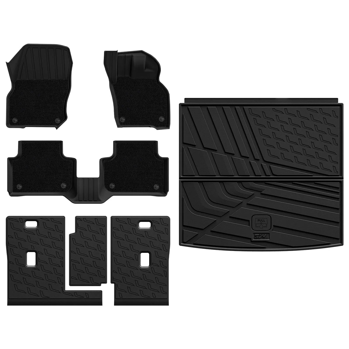 3W Custom All Weather Car Floor Mats for Audi Q3 2026 3w 1st&2nd Row Mats+Carpets+Boot Liner+Back Seat Cover