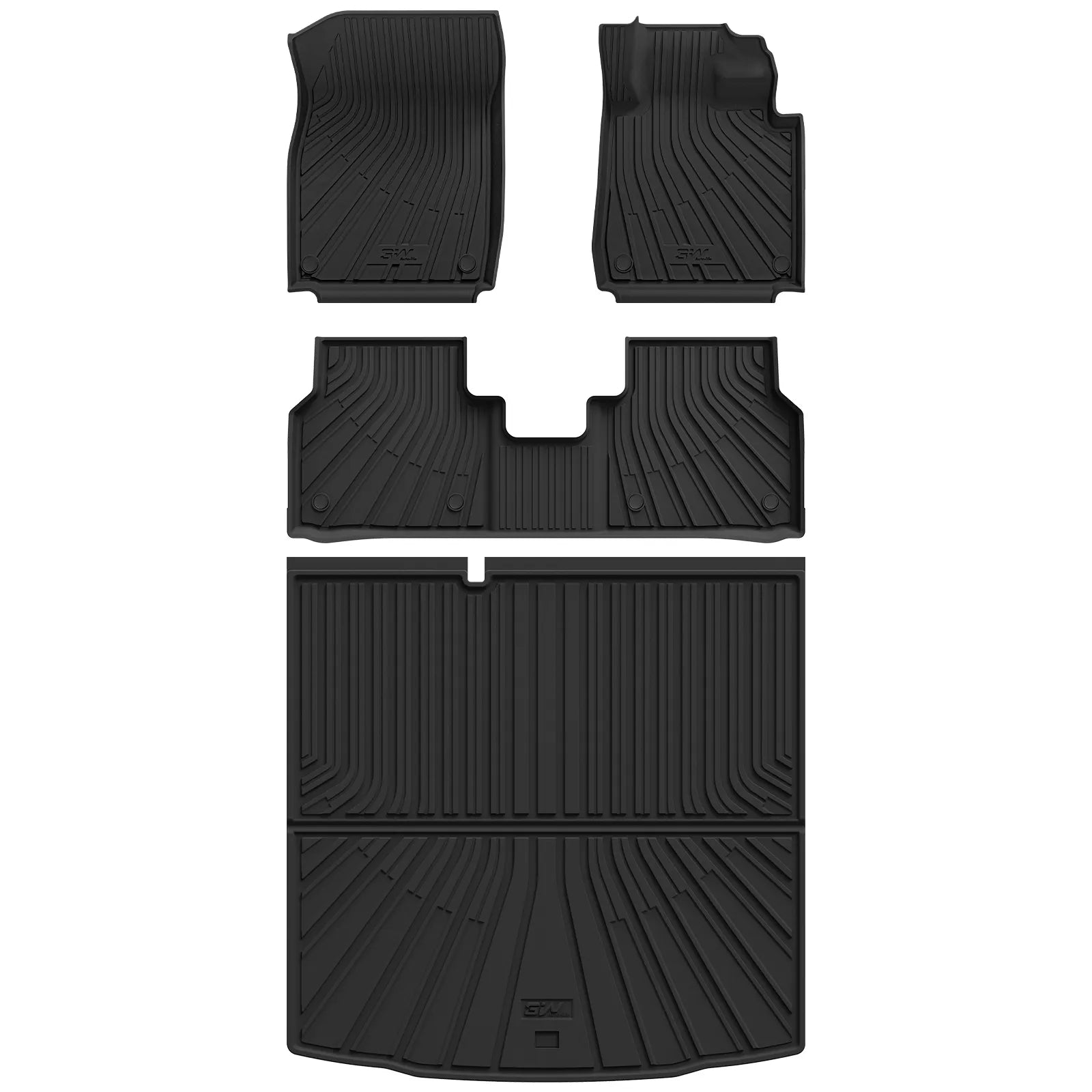 3W All Weather Car Mats for Skoda Enyaq 2021-2026 3Wliners UK 1st&2nd Row Mats+Boot Liners