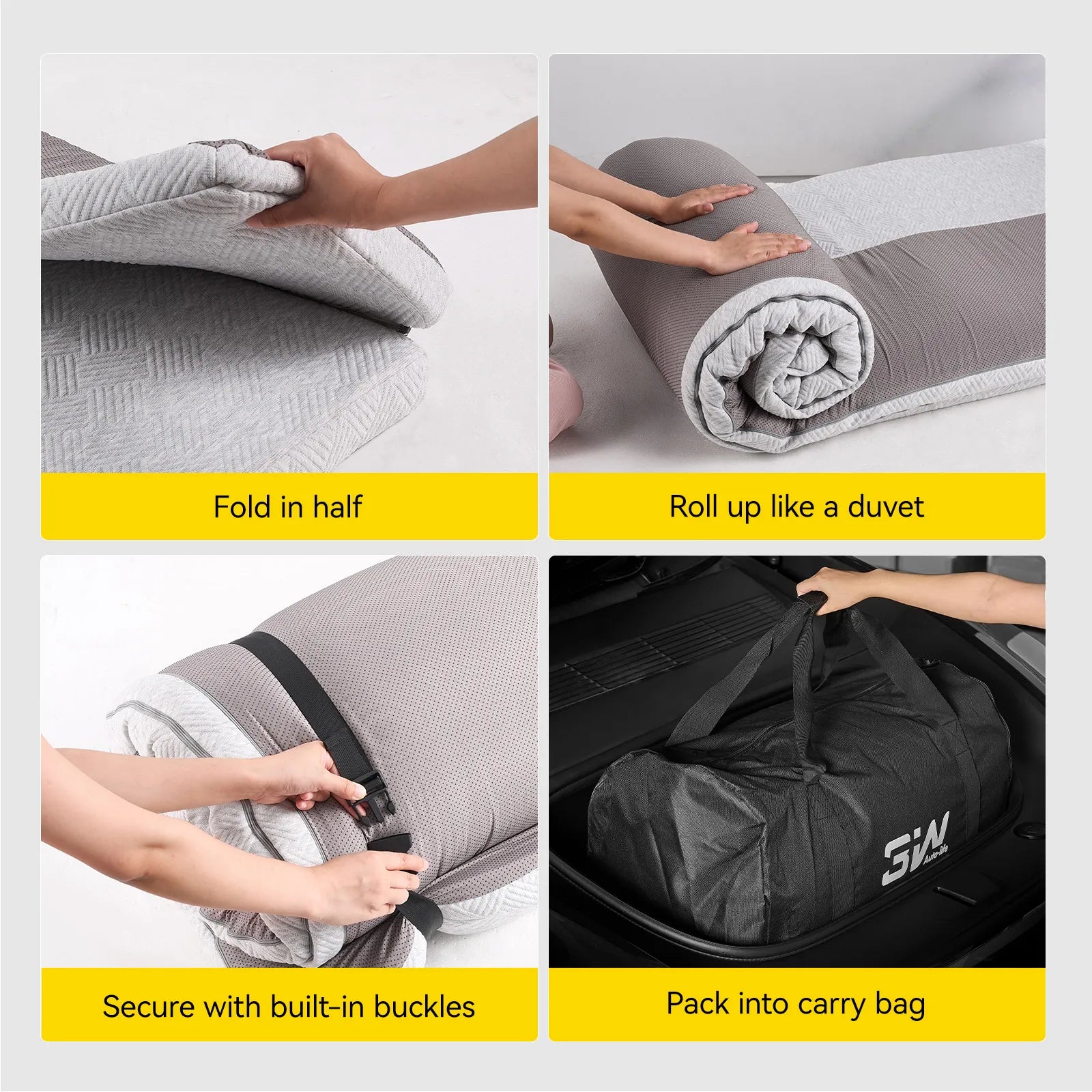 Foldable Gel Memory Foam Mattress For Tesla Model Y Juniper 2025-2026 3Wliners UK