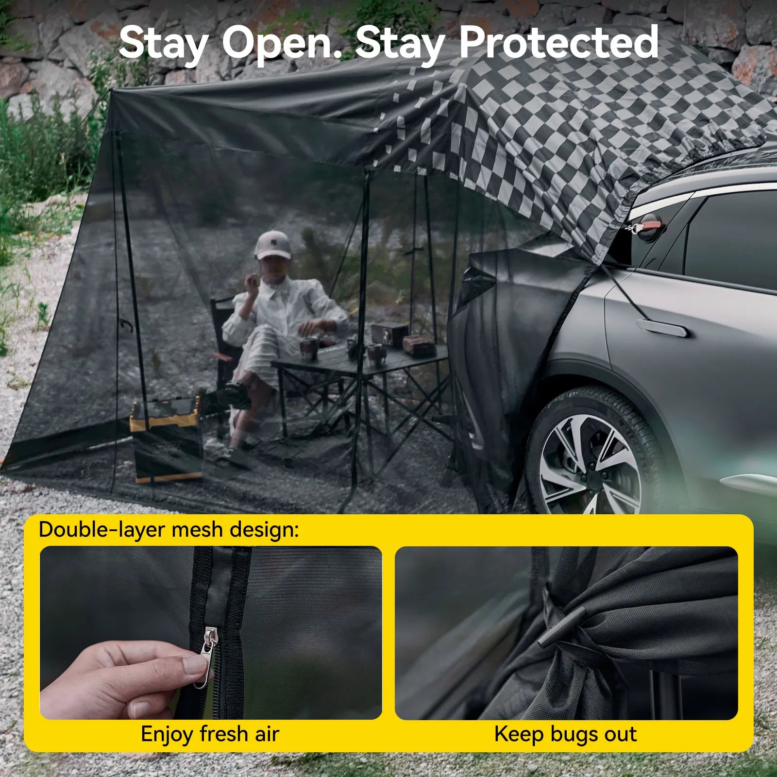 Universal Car Tailgate Awning 3Wliners UK