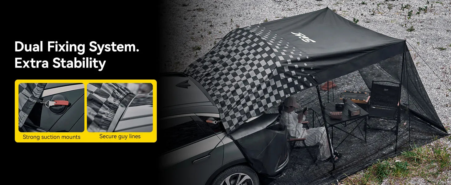 Tailgate Tent for Camping Backpacking Trap-Universal Fit Car accessories 3Wliners UK