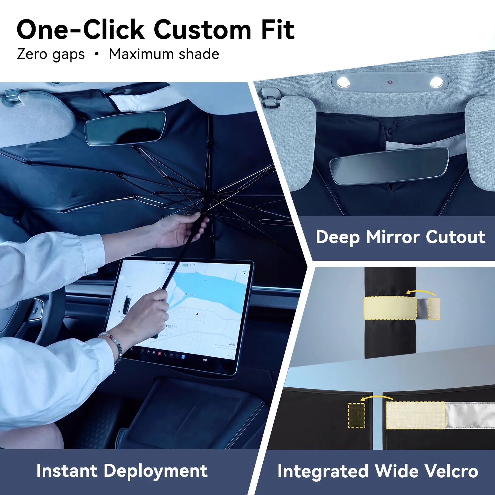 Front Windshield Sunshade Umbrella (Universal Fit) 3Wliners UK