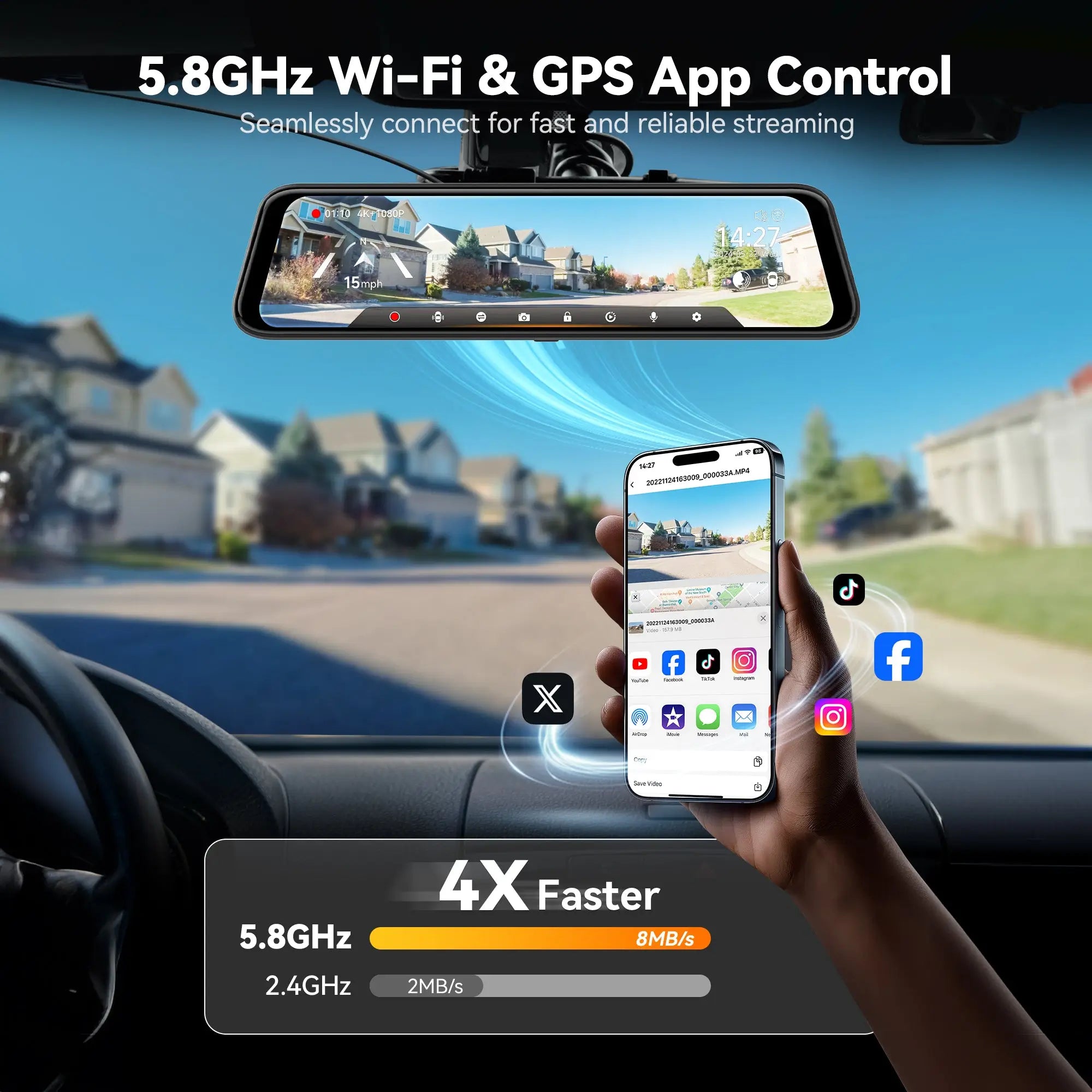 WOLFBOX G850Pro Dash Cam 3Wliners UK
