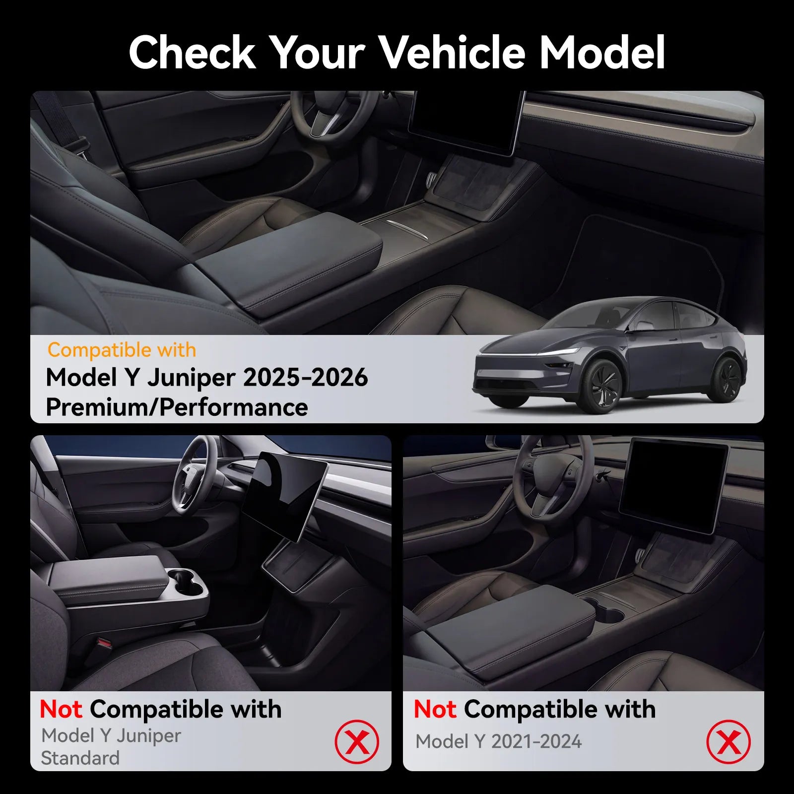 Interior Organiser Set for Tesla Model Y Juniper 2025-2026 3Wliners UK