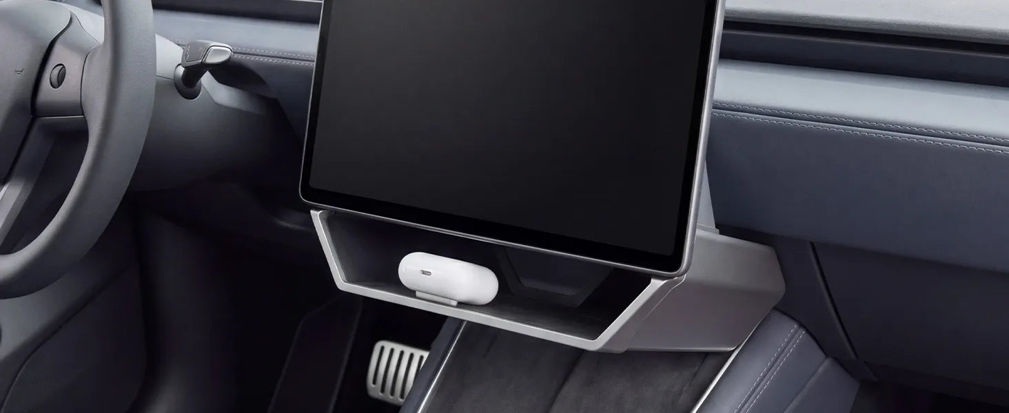 3W Hidden Magnetic Under Screen Storage Box for Tesla Model Y Juniper/ Model 3 Highland/ Model Y L Car Accessories 3Wliners UK